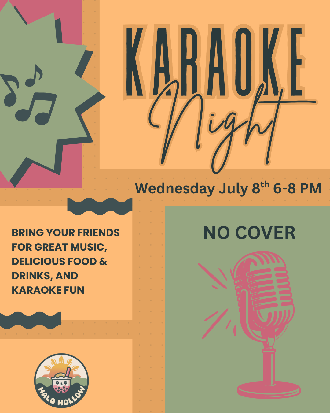 Karaoke Night event at Halo Hollow